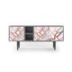 Meuble TV rose clair 3 tiroirs L 150 cm