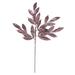 Vickerman 22" Mauve Glitter BayLeaf Artificial Christmas Spray. Includes 12 sprays per pack.