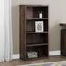 4 Shelf Bookcase Adjustable Center Shelves Brown - 52 x 63