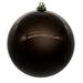 Vickerman 6" Chocolate Pearl UV Drilled Ball Ornament, 4 per bag. - Brown