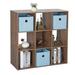 9-Cube Storage Shelf Organizer Wood Bookshelf - 52 x 63