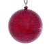 Vickerman 4" Red Wood Grain Ball Ornament, 6 per Bag