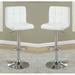 Bar Stool Counter Height Chairs Set of 2 Adjustable Height Swivel Stool, White