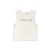 SO Tank Top White Marled Scoop Neck Tops - Kids Girl's Size Medium