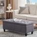 HUIMO Button-Tufted Storage Ottoman Bench for Bedroom, Living Room 41"W x 16"D x 16"H