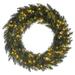 Vickerman 30" Camdon Fir Artificial Pre-Lit Wreath, Warm White 3mm Low Voltage LED Wide Angle Lights. - Warm White