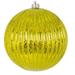 Vickerman 4" Lime Shiny Lined Mercury Ball Ornament, 6 per bag. - Green