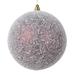 Vickerman 4.75" Burgundy Matte Snow Covered Ornament, 4 per bag. - Red