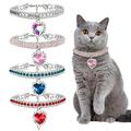 Corashan Love Water Drop Rhinestone Cat Necklace Pet Dog Necklace Jewelry Necklace Cat Necklace White L