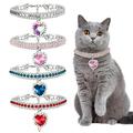 Corashan Love Water Drop Rhinestone Cat Necklace Pet Dog Necklace Jewelry Necklace Cat Necklace White S