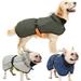 DYstyle Pet Dog Autumn Winter Quilted Thickened Jacket Dog Clothes with Reflective Brim Outdoor Waterproof Thermal Jacket Pet Clothes for Small Medium Pet Dog