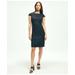 Brooks Brothers Women's Stretch Wool Cap Sleeve Sheath Dress | Navy | Size 10