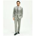 Brooks Brothers Men's Traditional Fit Wool Sharkskin 1818 Suit | Light Grey | Size 48 Regular