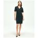 Brooks Brothers Women's Stretch Wool V-Neck Sheath Dress | Black | Size 2