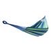 Mairbeon 200*150cm Portable Polyester & Cotton Hammock Blue & Green Strip