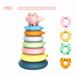 OUSITAID 7 Rings Stacking Rings Soft Toys for Babies 6 Months and up Old Girls Boys - Toddlers Sensory Educational Montessori Baby Blocks - Developmental Teething Learning Stacker