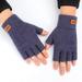 Up to 30% off! YOHOME Autumn and Winter Mens Half-finger Warm Knitted Gloves Adult Thickened Cycling Fingerless Outdoor