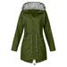 Shpwfbe Rain Jacket Women Rain Coat Women S Breathable 5Xl Large Sizes Raincoat Black Softshell Jacket Yellow Outdoor Jacket Transition Jacket Lightweight Jacket Winter Coat Army Green XXL