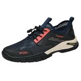 gvdentm Golf Shoes Men s Walking Shoes Jogging Tennis Footwear Fitness Road Running Fashion Sneakers Blue 8.5
