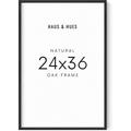 Haus and Hues 24 x36 Black Oak Wood Frames Set of 1 - 24 x36 Picture Frames for Wall 24 x36 Black Picture Frame Poster Frame 24 x36 Frames 24 x36 Poster Frame Black Canvas Frames (Black Oak)