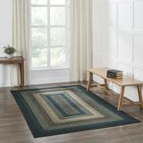 VHC Brands Pine Grove Braided Jute Rug Non-Skid Pad Area Rug Rectangle Green 60x96