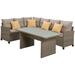 Hanover Mabelle3pc Mabelle (3) Piece Steel Framed Outdoor Conversation Set - Grey