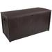 Pure Garden 113-Gallon Outdoor Storage Box - Durable Resin Deck Box Brown