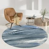 Round Crystal Pile Carpet Non-Slip Non-Shedding Low-Pile Carpet for Bedroom Living Room