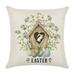 Organic Cotton Pillowcase Easter Cushion Pillow Sofa Cover Home Day Decoration Cover Pillow Case Pillows Standard Size