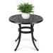 WhizMax 23.22 Round Cast Aluminum Patio Bistro Table Bistro Table Patio Dining Table Round Outdoor Side Table for Porch Backyard Garden Balcony Black