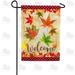 Welcome Fall Garden Flag - Colorful Maple Leaves Welcome Garden Flag - Seasonal Yard Outdoor Decorative Double Sided Flag - 12.5 x 18 Inches