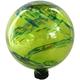 (16BFG01 Green Glass Gazing Globe - Decorative Glass Gazing Globe/Ball/Sphere Lawn Ornament for Gardens (10 Inch Green)