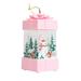 Pontos Christmas Lantern Vintage Santa Claus Reindeer Angel Snowman Portable Holiday Decoration Flameless Electronic Candle Lamp Night Light Party Supplies Gift