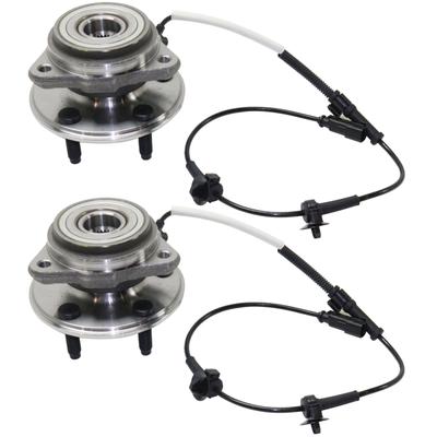 2011 Ford Ranger Front, Driver and Passenger Side Wheel Hubs, With Bearing, With Sensor, Four Wheel Drive