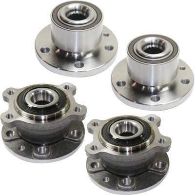 2018 Volvo S60 Front and Rear, Driver and Passenger Side Wheel Hubs, With Bearing, All Wheel Drive