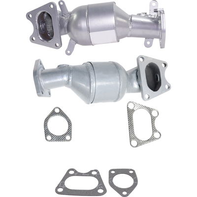 2005 Honda Pilot Front, Driver and Passenger Side (Radiator and Firewall Side) Catalytic Converters, Federal EPA Standard, 46-State Legal (Cannot ship to or be used in vehicles originally purchased in CA, CO, NY or ME)