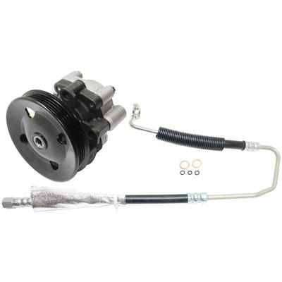 2005 Lexus ES330 2-Piece Kit Power Steering Pump, GAS, Reservoir Not Included, With Press-On Pulley, With Seal Kit, 6 Cyl 3.3L, Without Reservoir, With Pulley, includes (1) Power Steering Pressure Line Hose Assembly, (1) Power Steering Pump