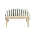 Limited Edition Louis Footstool - Buffalo Check Cornflower with Walnut Brown - Ballard Designs - Ballard Designs