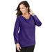 Plus Size Women's Shimmer Cowl Neck by Jessica London in Midnight Violet Shimmer (Size 2X)