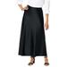 Plus Size Women's Satin Skirt by Jessica London in Black (Size 16 W)