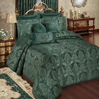 Camelot Grande Bedspread Emerald Green, California King, Emerald Green