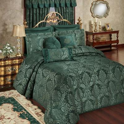 Camelot Grande Bedspread Emerald Green, California King, Emerald Green