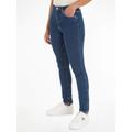 Skinny-fit-Jeans CALVIN KLEIN JEANS "HIGH RISE SKINNY" Gr. 29, Länge 32, blau (mediumblue32) Damen Jeans Röhrenjeans