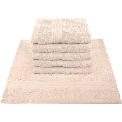 Seiftuch DYCKHOFF "Siena", beige (champagner), B:30cm L:30cm, Frottier, Waschlappen, mit Bordüre Image