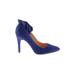 Pour La Victoire Heels: Pumps Stilleto Chic Purple Solid Shoes - Women's Size 7 - Almond Toe