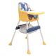 Baby High Chair, Height Adjustable Double Layer Plate Polyester PU Cushion Baby Feeding High Chair - Used As A Dining Table and Chair