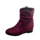 Generisch Women's Boots Autumn Ankle Boots Chunky Heel High Heels Lace-Up Ankle Boots Women Women Boots Outdoor Comfortable Ankle Boots Mid Heel Cowboy Boots Women's Fashion, Wine Red, 6 UK