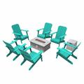 Direct Wicker 6 - Person Seating Group in Blue | 26.77" D x 39.76" L x 16.93" H | Outdoor Furniture | Wayfair PAG-1801S&011C6-ABL