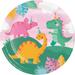 Creative Converting Girl Dino Party Paper Plates, 24 ct in Blue/Green/Orange | Wayfair DTC368223DPLT