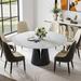 Everly Quinn Teferi Modern Round Dining Table Metal in White | 29.53 H x 59.06 W x 59.06 D in | Wayfair 616B0F556248413CB82AC12C9CC6CD16